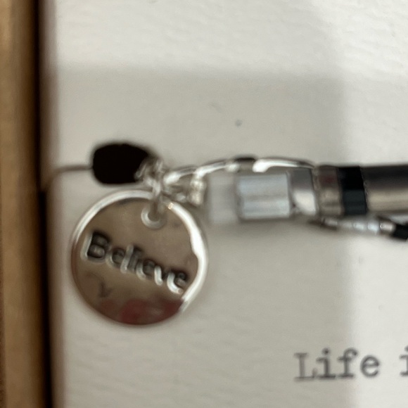 NIB - Demdaco Silver and Black Adjustable Bracelet - Picture 2 of 6